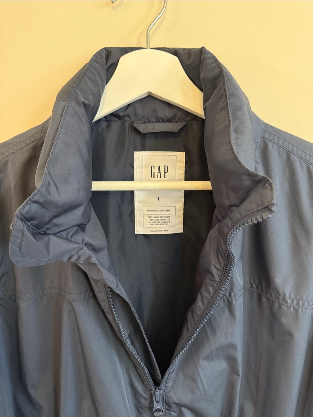 GAP Women's Navy Lightweight  Windbreaker with Hood - Picture 2 of 5